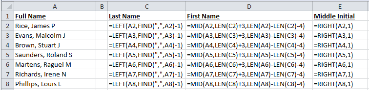 Excel Formulas Excel Formulas